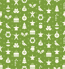 Image showing Christmas and New Year Seamless background pattern