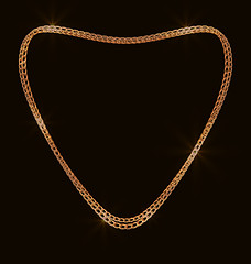 Image showing Jewelry Golden Chain of Heart Shape