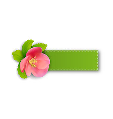 Image showing Special spring offer sticker with flower, isolated on white back
