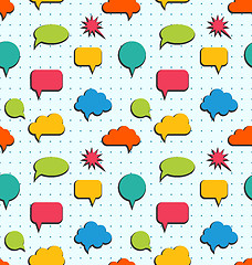 Image showing Seamless Pattern with Colorful Speech Bubbles