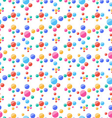 Image showing Seamless Pattern with Colorful Circles, Party Background