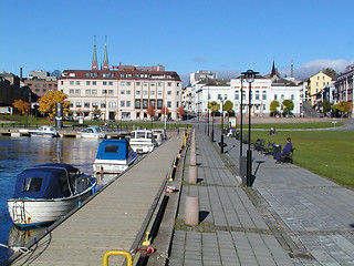 Image showing Harbour in Skien, Norway