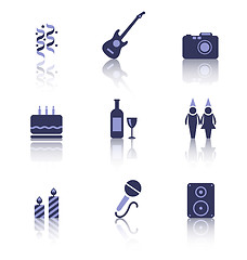 Image showing Party Icons of Holiday and Birthday Objects