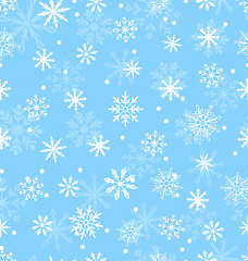 Image showing Seamless Pattern with Variation Snowflakes