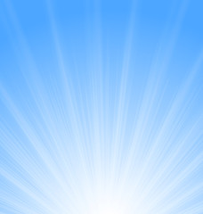 Image showing Abstract Blue Background Sun Sunburst