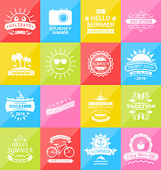 Image showing Set Summer Holidays Labels, Design Elements