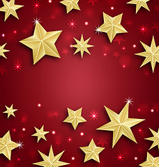 Image showing Starry Border for Merry Christmas and Happy New Year