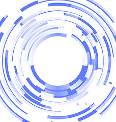 Image showing Blended elements striped cut from circles