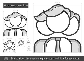 Image showing Human resources line icon.