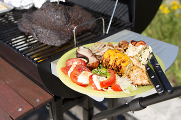 Image showing Barbeque grill outdoor