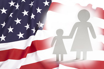 Image showing Single mother with daughter in United States