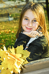 Image showing Teenage girl in the fall