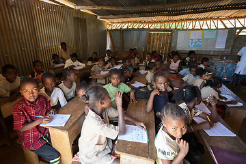 Image showing Malagasy school children in classroom