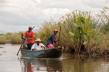 Image showing Everyday life in madagascar countryside on river