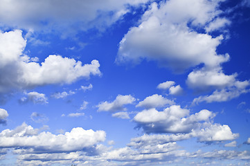 Image showing Blue sky with white clouds