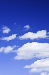 Image showing Blue sky with white clouds