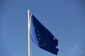 Image showing National flag of Alaska on a flagpole
