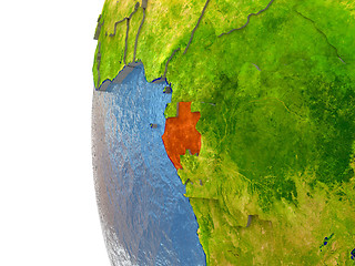Image showing Gabon in red