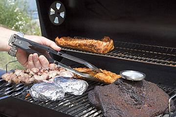 Image showing Barbeque grill outdoor