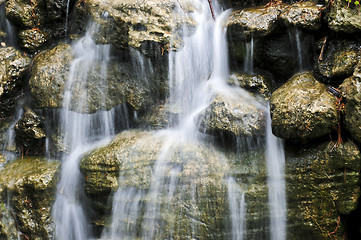 Image showing Waterfall over stones