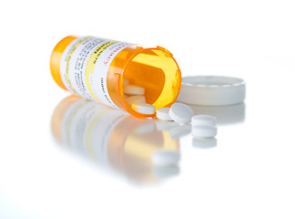 Image showing Non-Proprietary Medicine Prescription Bottle and Spilled Pills I