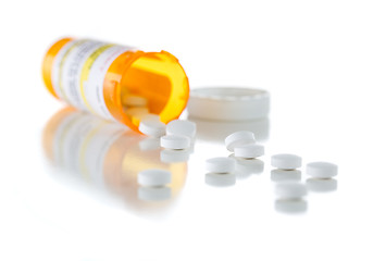 Image showing Non-Proprietary Medicine Prescription Bottle and Spilled Pills I