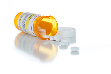 Image showing Non-Proprietary Medicine Prescription Bottle and Spilled Pills I