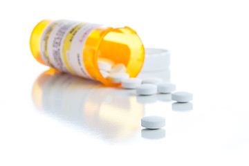 Image showing Non-Proprietary Medicine Prescription Bottle and Spilled Pills I