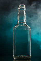 Image showing Empty colorless glass bottle