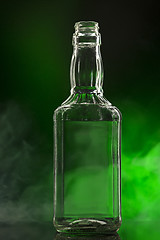 Image showing Empty colorless glass bottle