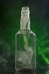 Image showing Empty colorless glass bottle