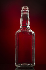 Image showing Empty colorless glass bottle