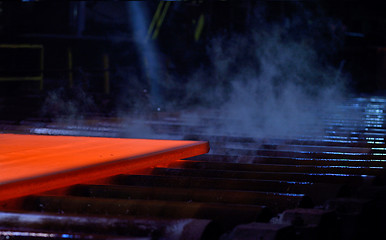 Image showing Hot steel plate