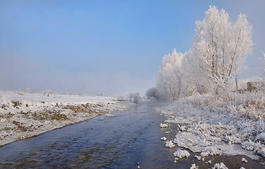 Image showing Winter river on a sunny day