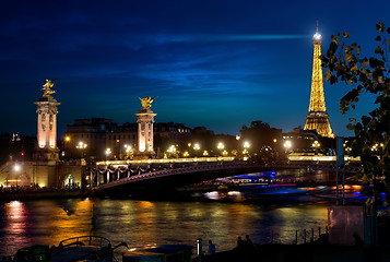 Image showing View on night Paris