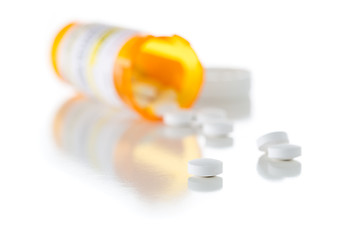 Image showing Non-Proprietary Medicine Prescription Bottle and Spilled Pills I
