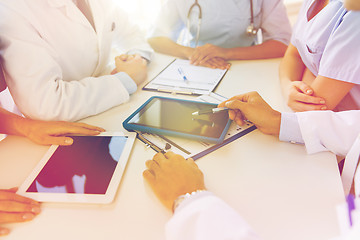 Image showing group of doctors meeting at hospital office