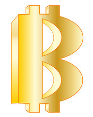 Image showing Symbol of virtual currency bitcoin