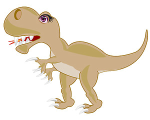 Image showing Ravenous prehistorical dinosaur