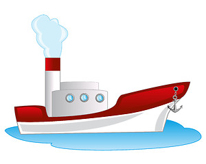 Image showing Cartoon of the steamship