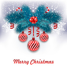 Image showing Christmas Background with Fir Branches