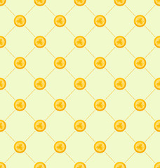 Image showing Seamless Simple Pattern with Golden Coins for St. Patricks Day