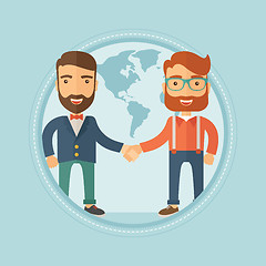 Image showing Business people shaking hands vector illustration.
