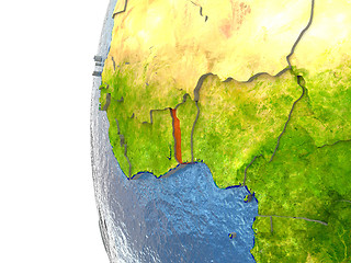 Image showing Togo in red