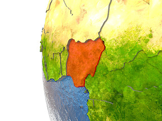 Image showing Nigeria in red