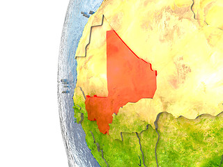 Image showing Mali in red