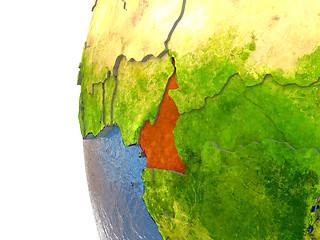 Image showing Cameroon in red