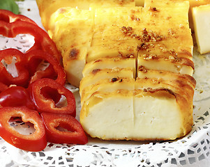 Image showing Fried cheese with spices