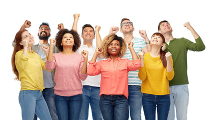 Image showing international group of happy smiling people