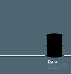 Image showing Illustration black oil barrel roll, logo template corporate styl